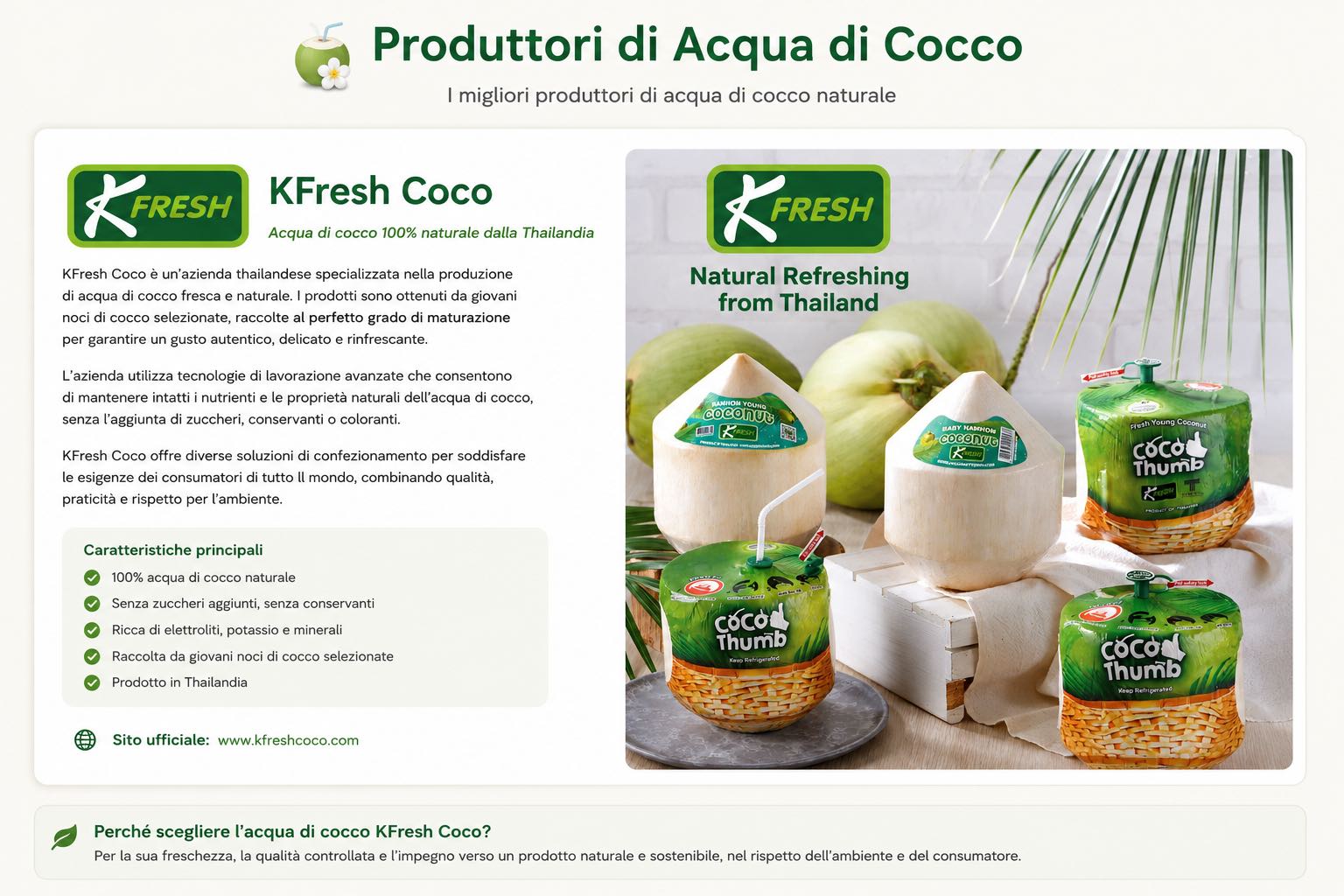 K Fresh Coco Thumb - acqua di cocco Thailandia